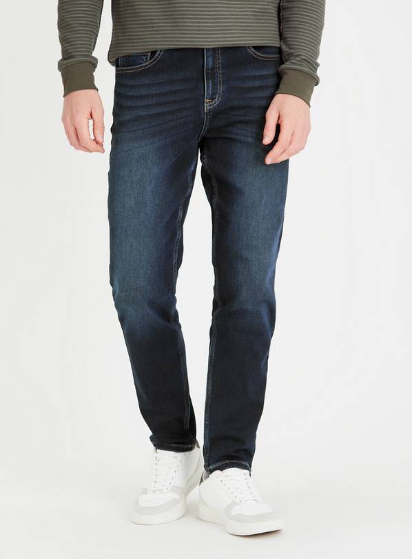 Dark Denim Slim Jeans With Stretch 40R